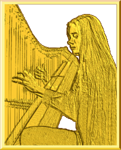 Keltische Harfe, Clairseach nach dem Modell der Brian Boru Harp